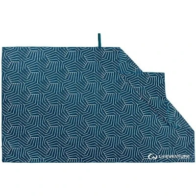 Abbildung von Lifeventure Recycelte Weichfaser Reisehandtuch Kompaktes, leichtes, schnelltrocknendes Sport und Strandhandtuch, sandfreies Design, riesig (Marineblau)