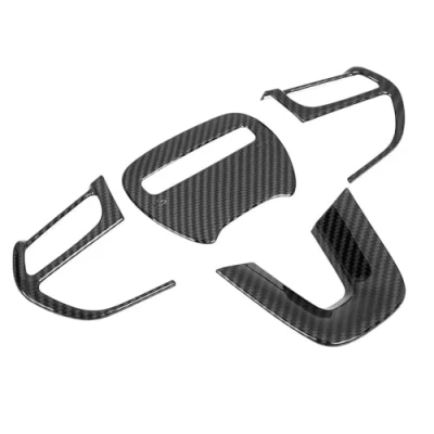 Abbildung von Verkleidung der Konsolenverkleidung Für Dodge Challenger Charger 2015 2022 2023 Auto Innenleisten ABS Lenkraddekoration Abdeckung Zieraufkleber Kits Mittelkonsole Dekor(Carbon Fiber Look A)