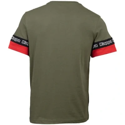 Abbildung von Kappa Herren Baxum Logo Tee T Shirt, Khaki, Rot, S