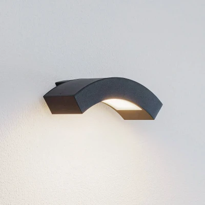 Abbildung von Lucande LED Außenwandlampe Lennik, 26cm, anthrazit, Metall