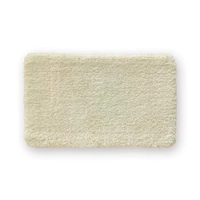 Abbildung von WohnDirect Premium Badematte Einzeln zum Set kombinierbar Badvorleger Duschmatte rutschfest &amp; Waschbar Badteppich, Badezimmerteppich Creme 50 x 80 cm