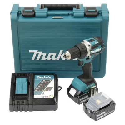 Abbildung von Makita DDF484RTE Akku Bohrschrauber 18V / 5,0 Ah, 2 Akkus + Ladegerät im Koffer