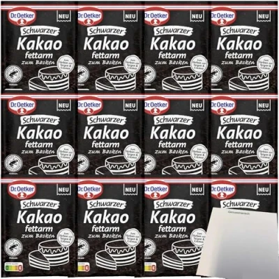 Abbildung von usy Bundle für Dr. Oetker Schwarzer Kakao zum Backen 12er Pack (12x30g Packung)