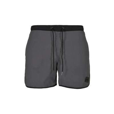 Abbildung von Urban Classics Retro Badeshorts, Herren, Größe: Small, Black darkshadow