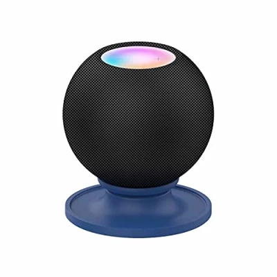 Abbildung von Colorful Mini Silikon Ständer für HomePod Mini, Halbkreisförmiges Design Halterung solide und langlebig Bracket mit Anti Rutsch Basis kompatibel Lautsprecher (Blue)