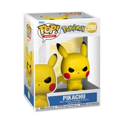Abbildung von Funko Pop! Games: Pokemon Grumpy Pikachu Vinyl Sammelfigur Geschenkidee Offizielle Handelswaren Spielzeug Für Kinder und Erwachsene Video Games Fans Modellfigur Sammler Display