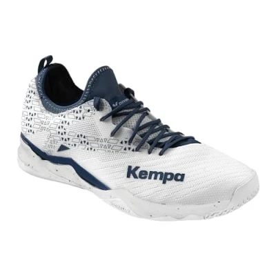Abbildung von Kempa Unisex Wing Lite 2.0 Game Changer Handballschuhe, Sportschuhe, Turnschuhe, weiß/Marine, 45.5 EU