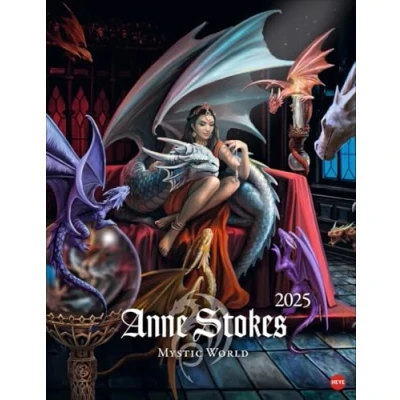 Abbildung von Anne Stokes: Mystic World Posterkalender 2025: Mystische Wesen in einem Wandkalender für Fantasy Fans. Kalender im Format 34 x 44 cm.