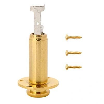 Abbildung von 6.35mm Gitarren Ausgangsbuchse, Metall endpin Ausgangssteckfassung für akustische E Gitarre(Gold)