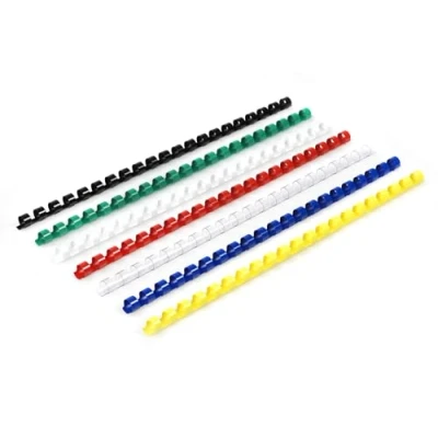 Abbildung von RAYSON Kunststoff Bindekämme, 55 Blatt, 21 Ringe, 10 mm, Farbige, A4, 100 Stück