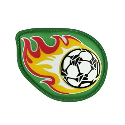 Abbildung von Step by Magic Mags Flash „Burning Soccer“, Fußball, mit Leuchteffekt, als Ergänzung für den Schulranzen oder Vorschulrucksack