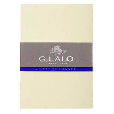 Abbildung von G. Lalo 54316L Pack mit 25 Karten, 10,7x15,2 cm 300g, Vergé Papier, 1 Pack, Elfenbein