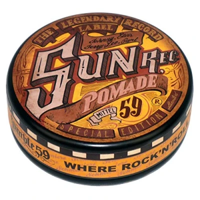 Abbildung von Rumble59 Schmiere Limited Edition Sun Records Pomade Herren Haarwachs Männer für mittel starke Haare, Haarstyling Hair Wax Men 140ml