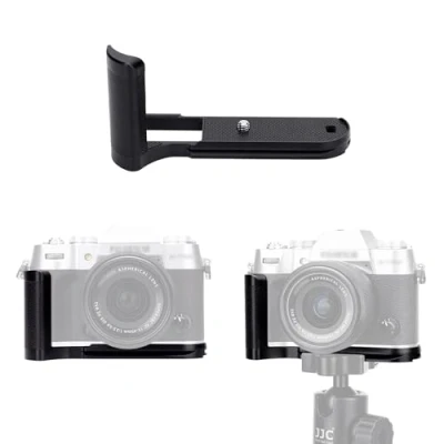 Abbildung von JJC Metall Handgriff für Fujifilm Fuji X T50 Kamera, Arca Swiss Type Schnellwechselplatte, Anti Rutsch L Halterung Verbesserter Griff, Schwarz