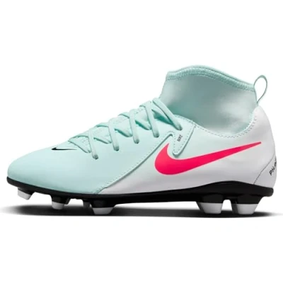 Abbildung von Nike Performance JR Phantom LUNA II CLUB FG/MG Unisex Fußballschuh Nocken für Kinder, Größe: 36.5, Mint/atomic red/off noir Schuhe