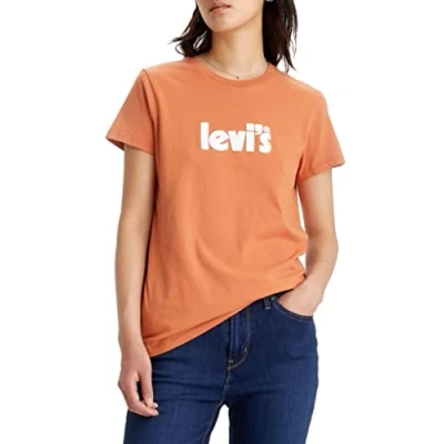 Abbildung von Levi&#039;s Damen The Perfect Tee T Shirt,Poster Logo Autumn Leaf,S