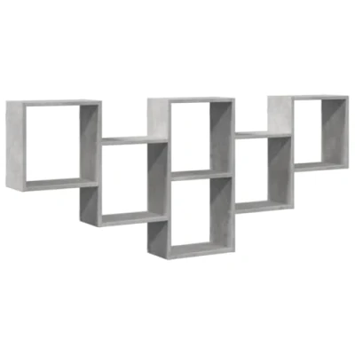 Abbildung von vidaXL Regal Wandregal Betongrau 159x18x66 cm Holzwerkstoff, 1 tlg.