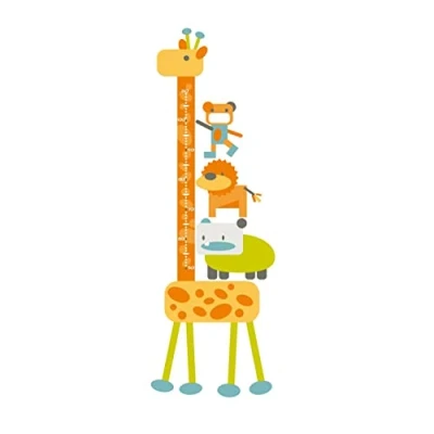 Abbildung von Alavya Home® Giraffe Aufkleber Kinder Höhentabelle Wandtattoo Wandsticker I Messlatte Babyzimmer selbstklebend für Mädchen und Junge Kinderzimmer (Gelb 2)