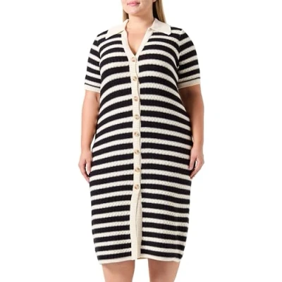 Abbildung von Y.A.S Strickkleid &quot;YASCROC SS MIDI KNIT DRESS NOOS&quot;, im Streifendesign