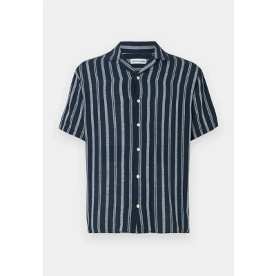 Abbildung von Jack &amp; Jones Jjeenzo Stripe Resort SS Hemd, Herren, Größe: Small, Sky captain