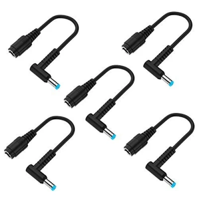 Abbildung von NEUE DAWN Netzteil Kabel Stecker Konverter für HP Laptop Pavilion EliteBook Chromebook 1040 G3 355 G1 G2 350 Tip Adapter 7,4 x 5,0 mm auf 4,5 3,0mm 5 Stücke DC Dongle Spitze