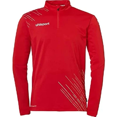 Abbildung von uhlsport Score 26 1/4 Zip Top Herren Sport Jacke Sweatshirt Sweatjacke Pullover Fußball Fitness Gym Hoody Pulli smartbreathe FIT atmungsaktiver Stoff aus recyceltem Polyester