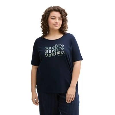 Abbildung von TOM Tailor Tshirt print, Damen, Größe: 44, Sky captain blue