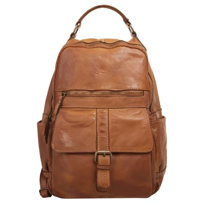 Abbildung von X Zone Laptoprucksack, echt Leder, Made in Italy
