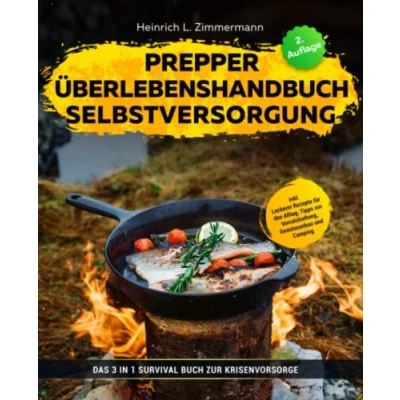 Abbildung von Prepper Überlebenshandbuch Selbstversorgung: Das 3 in 1 Survival Buch zur Krisenvorsorge inkl. Leckerer Rezepte für den Alltag, Tipps Vorratshaltung, Gemüseanbau und Camping