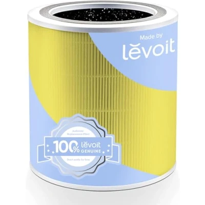 Abbildung von LEVOIT Core 400S Ersatzfilter gegen Gerüche von Haustier und Küche, hocheffizienter Aktivkohlefilter Vorfilter, 3 IN 1 HEPA Filter für Tierbesitzer Raucher Allergiker, RF PA, Gelb