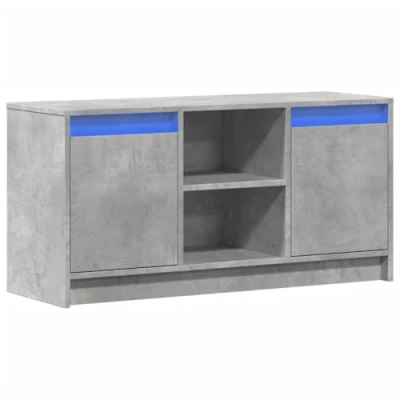 Abbildung von vidaXL TV Schrank mit LED Beleuchtung Betongrau 100x34x50 cm (1 St)