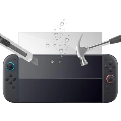 Abbildung von Subsonic Nintendo Switch 2 Bildschirmschutz aus gehärtetem Glas Ultra resistent gegen Stöße und Kratzer Schutzschirm HD 0,33mm Transparent tempered glass Härte 9H Für