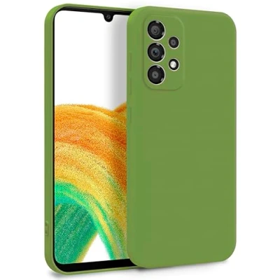 Abbildung von MyGadget Hülle für Samsung Galaxy A33 5G Zweilagige Handyhülle mit Kameraschutz Cover Innenfutter &amp; Silikon außen Grün