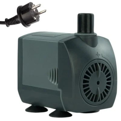 Abbildung von Wasserspielpumpe KEQ750N 700 L/H, 10 Watt stromsparend, mit Vorfilterkammer, 140 cm Förderhöhe, Salzwasser geeignet, Wasserpumpe für Brunnen, Brunnenpumpe Pumpe Aquarium Gartenteichpumpe
