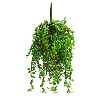 Abbildung von artplants.de Kunststoff Senecio Hänger RUIAN auf Steckstab, grün, 25 cm Sukkulent künstlich