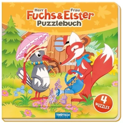 Abbildung von Trötsch Unser Sandmännchen Puzzlebuch mit 4 Puzzle Fuchs und Elster: Beschäftigungsbuch Entdeckerbuch
