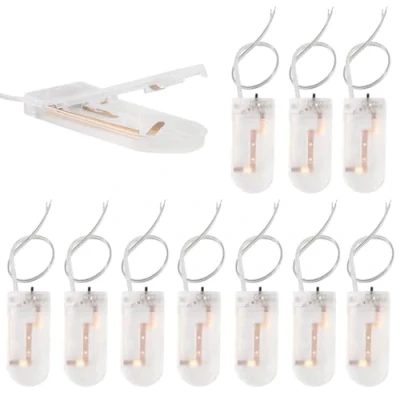 Abbildung von AEDIKO 10pcs CR2032 Battery Holder Coin Cell 2X with ON/Off Switch (Transparent)