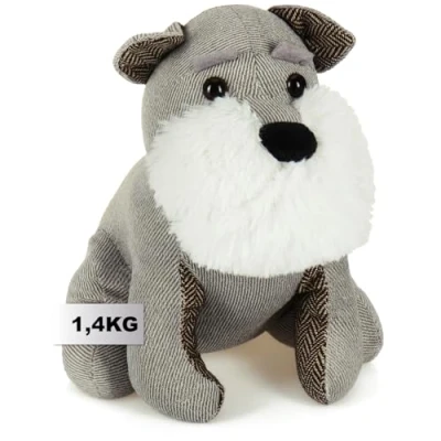 Abbildung von com four® Türstopper, Schwerer Türhalter, süßes Hundedesign, Funktionelles Wohnaccessoire, Stopper für Fenster und Türen, optimal bei Durchzug (Hund Jacky)
