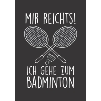 Abbildung von Notizbuch A4 kariert mit Softcover Design: Federball Badminton Spruch Badmintonspieler: 120 karierte DIN Seiten