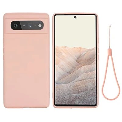 Abbildung von CoverKingz Silikon Handy Hülle kompatibel mit Google Pixel 6 Handycover Backcover Silikoncover Weich dünne Smartphonehülle Slimcase Matt Rosa