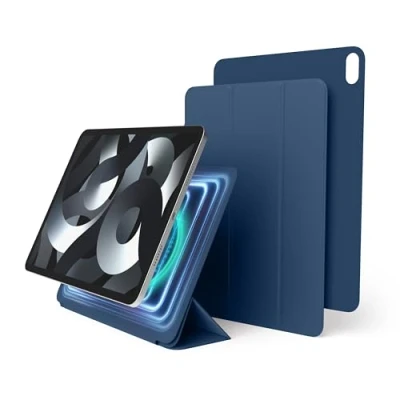 Abbildung von elago Magnetische Folio Hülle für iPad Air 10.9&quot; 5., 4. Gen Rückwand kann an Metallmaterialien befestigt Werden, Kompatibel mit Apple Pencil und elago&#039;s Case, Schlankes Design (Blau)