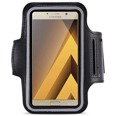 Abbildung von UC Express Jogging Handy Tasche für Samsung Galaxy A3 2017 Hülle Sportarmband Fitnesstasche, Farben:Schwarz