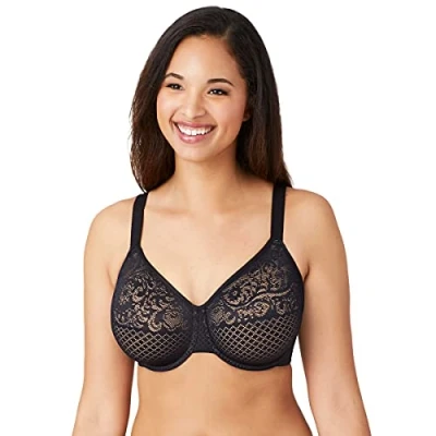Abbildung von Wacoal Damen Visual Effects Minimizer BH mit voller Abdeckung, Halbtransparent, schwarz, 90H