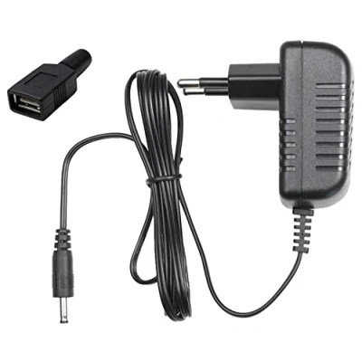 Abbildung von EDISION NETZTEIL 5V/1.0A 2pin EU kit mit USB Adapter, ORIGINAL, kompatibel Nano T265+ Receiver, für programmierbare PVR Funktion, Externe Stromversorgung 5V über USB, Schwarz