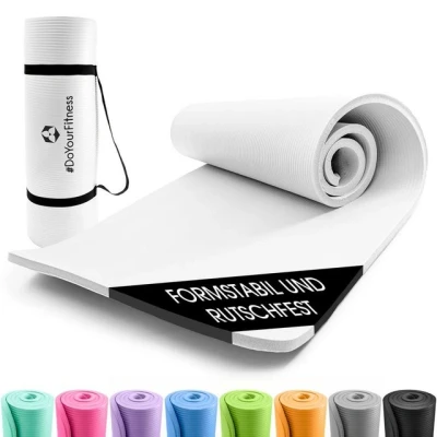 Abbildung von #DoYourFitness Yogamatte rutschfest für Einsteiger &amp; Fortgeschrittene Stärke von 0,8cm bis 2cm (1 St., mit Tragegurt), Gelenkschonende Gymnastikmatte 183cm x 61cm oder XXL 190cm 100cm