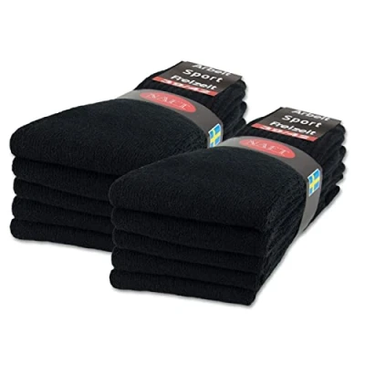 Abbildung von sockenkauf24 10 20 30 Paar Sportsocken Tennissocken Arbeitssocken Herren &amp; Damen Socken Baumwolle (39 42, Schwarz)