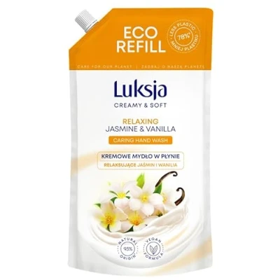 Abbildung von Luxja Creamy &amp; Soft, cremige Flüssigseife, entspannend, Jasmin und Vanille, Vorrat, 900 ml