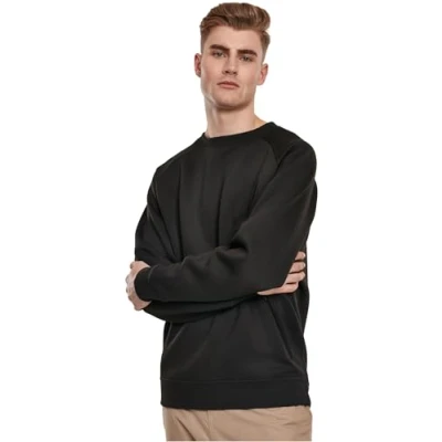 Abbildung von Urban Classics Raglan ZIP Pocket CREW Sweatshirt, Herren, Größe: Medium, Black