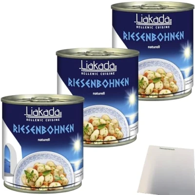 Abbildung von usy Bundle für Liakada Riesenbohnen Naturell 3er Pack (3x170g Dose) + Block