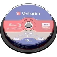 Abbildung von Verbatim Blu ray Rohling BD RE 25 GB 10er Spindel 2x